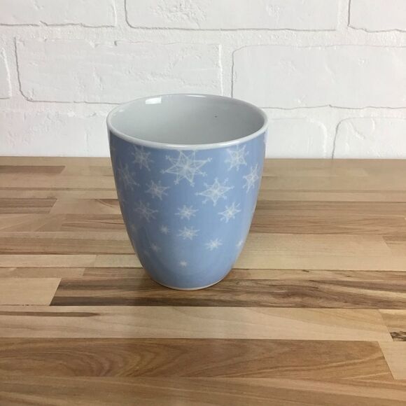 Gibson USA soft Blue Snowflake Ceramic Mug Winter Coffee Cup Collectible cozy - Picture 2 of 10